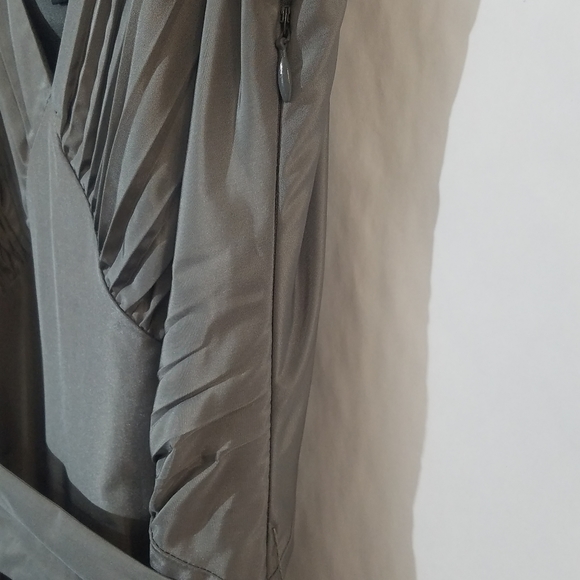 Banana republic silk silver gray dress - Picture 7 of 16
